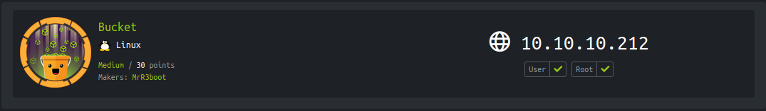 Hackthebox - Bucket image