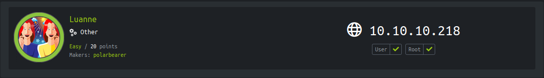 Hackthebox - Luanne image
