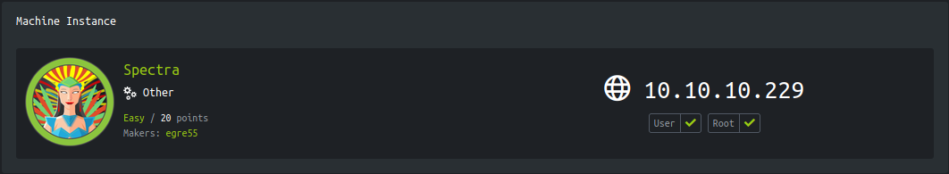 Hackthebox - Spectra image