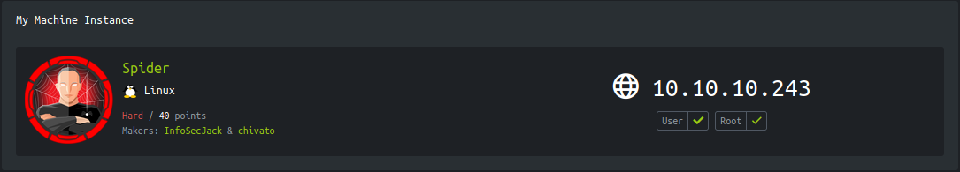 Hackthebox - Spider image