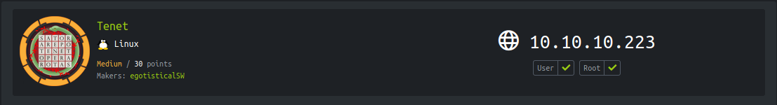 Hackthebox - Tenet image