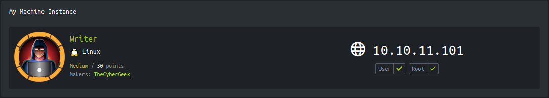 Hackthebox - Writer image